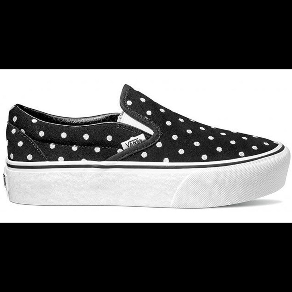 NEW polka dot platform vans